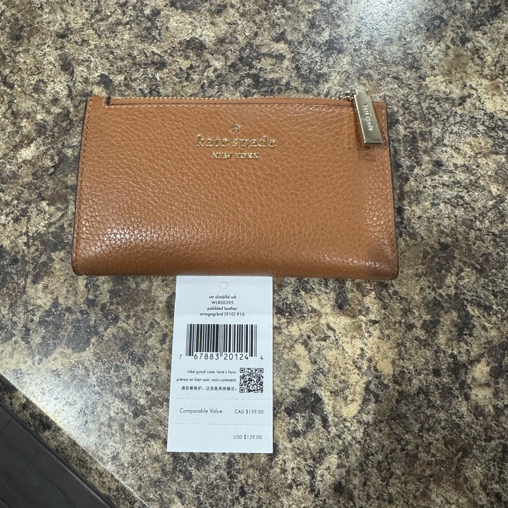 KATE SPADE LEILA WALLET IN WARM GINGERBREAD